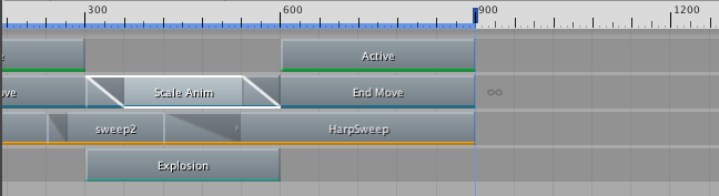 For example, an Animation clip named Scale Anim uses the recorded clip named Recorded (1).