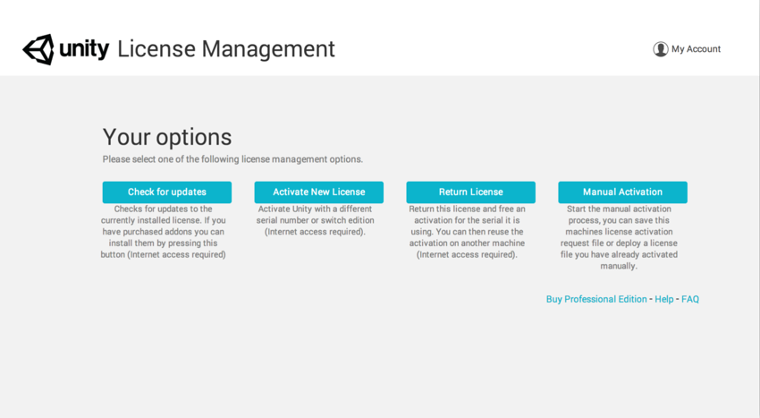 License Management Window