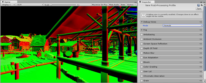 The Normals Debug View in the Forward rendering path