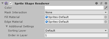 Sprite Shape Renderer property settings