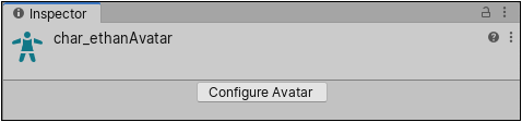 The Inspector for an Avatar sub-asset