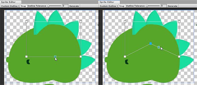 Adding a control point to a Mesh outline