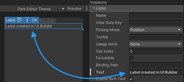 Custom inspector with a label