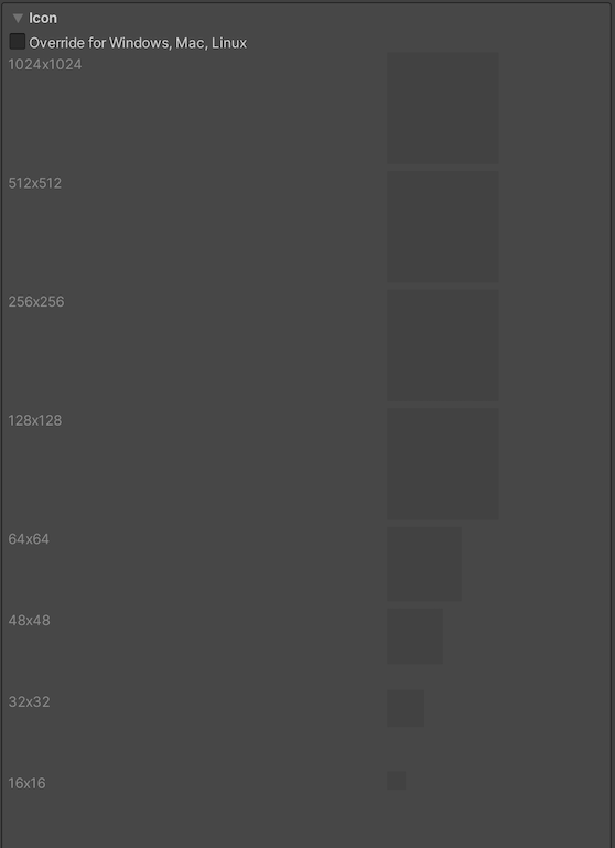 Icon settings