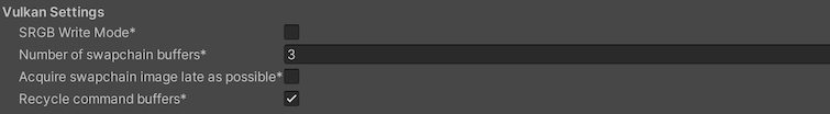Vulkan settings