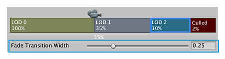 The Fade Transition Width property appears