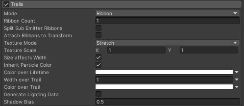 The Trails module in Ribbon mode