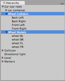 Wheel Colliders are separate from visible Wheel Models