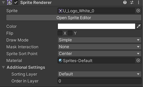 Sprite Renderer Inspector