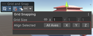 Align Selection to Grid section of the Grid and Snap window