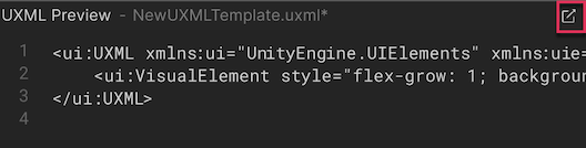 UXML Preview pane