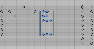 Box Selection handles display to the left and right of the selected keys