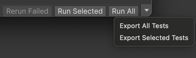Export Project with Tests in Test Runner