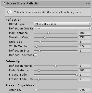 Screen Space Reflection 的 UI