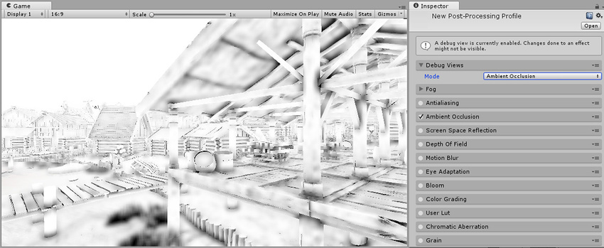 Ambient Occlusion 调试视图。