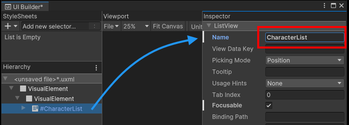 Background container with empty element inside