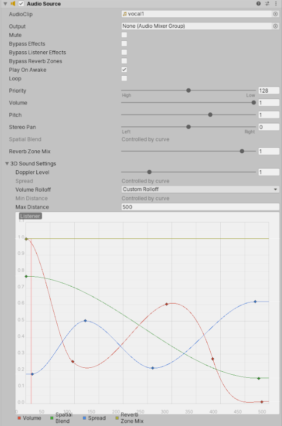 The Audio Source with a sound effect referenced properly in the Audio Clip