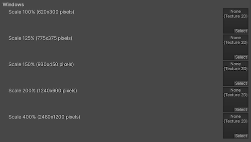 Windows Splash settings for UWP.