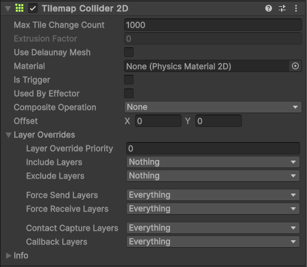 Tilemap Collider 2D window