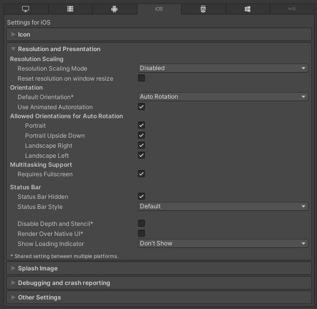 iOS 平台的 Resolution Scaling 播放器设置