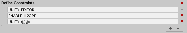 Invalid or incompatible constraints are flagged.