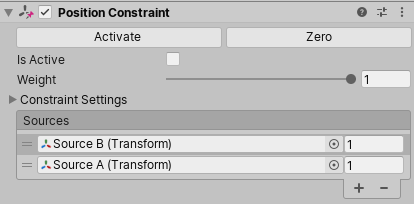 Position Constraint component