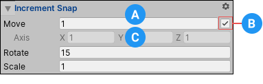 Increment Snap section of the Grid and Snap window