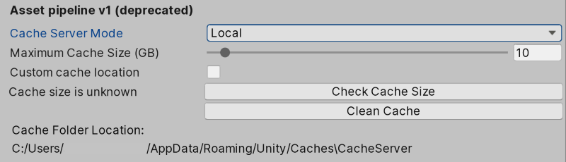 Local Cache Server preferences