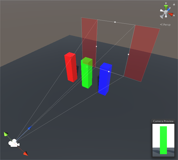 Gate Fit set to Vertical: Resolution gate aspect ratio is 0.66:1 (600 x 900 px). Film gate aspect ratio is 1.37:1 (16mm). The red areas indicate where Unity crops the image in the Game view.