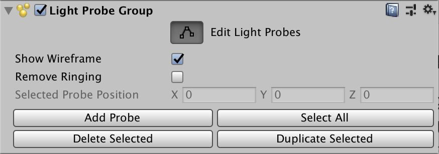 The Light Probe Group component