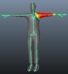 インタラクティブなスキニングによる紐付け (Interactive Skin Bind) はスキニング手法のひとつです