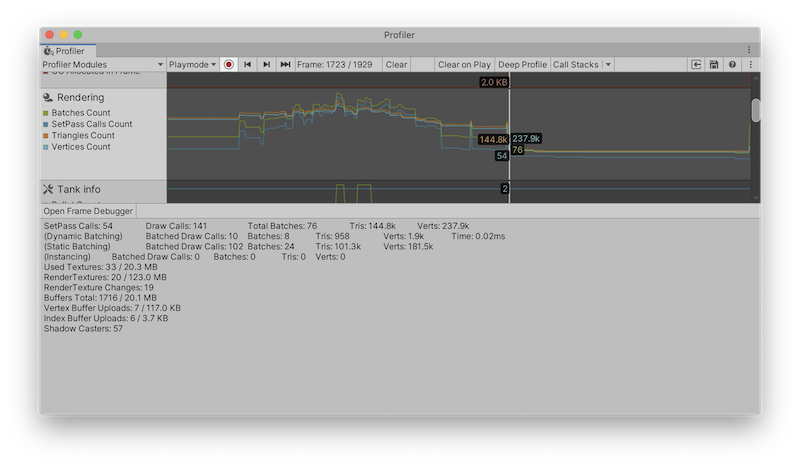 レンダリングProfiler モジュール