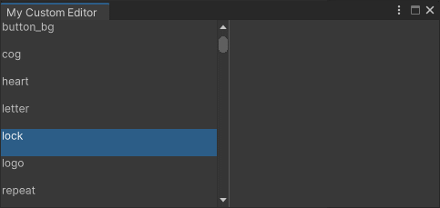 スプライト名を表示したListView