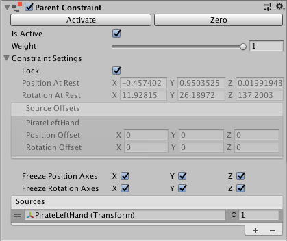 Parent Constraint 컴포넌트