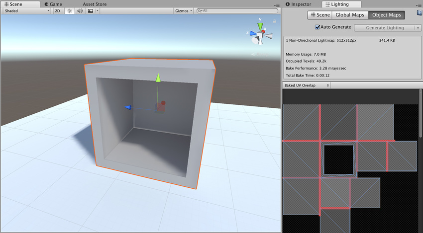 Lighting 탭의 Object Maps