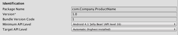 Android 플랫폼용 식별 설정