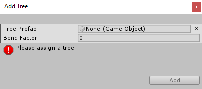 Окно Add Tree