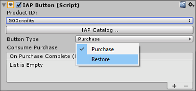 Modifying an IAP Button to restore purchases