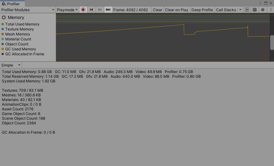 The Simple Memory module view